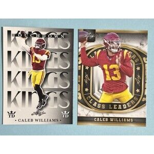 Caleb Williams Chicago Bears 2024 Leaf  2 RC Card Lot